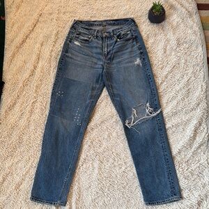 American Eagle AE Strigid Ripped '90s Straight Jeans size 4 regular